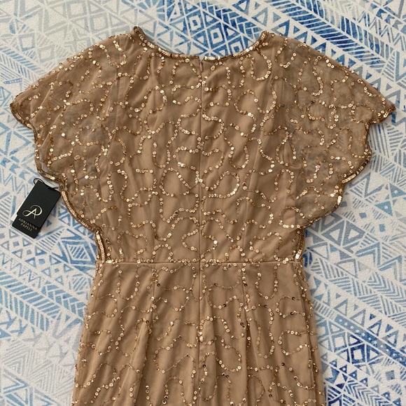 🌟Final Sale!🌟Adrianna Papell Gold Cocktail Dress🌟 - Picture 6 of 8